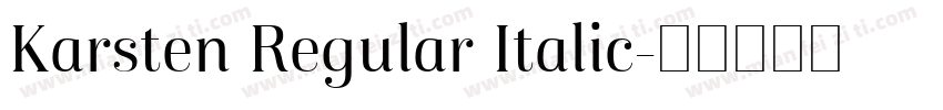 Karsten Regular Italic字体转换